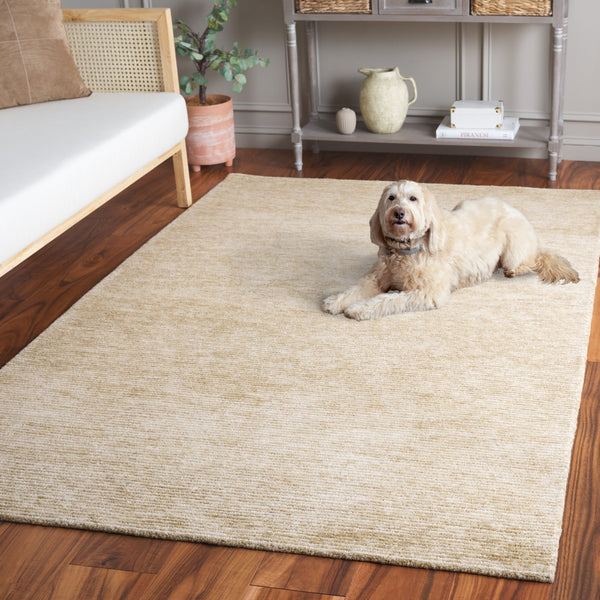 Safavieh Ebony Hand-tufted Wool-cotton Area Rug - Luxurious Medium Pile For Comfort And Style In Any Space Gold ,Ivory 80% Wool 20% Cotton Ebn950d-5