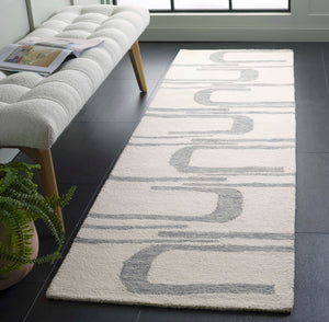 Safavieh Ebony Hand-tufted Area Rug - Elegant Indian Craftsmanship Blending Comfort And Timeless Style Ivory ,Blue 80% Wool 20% Cotton Ebn951m-6