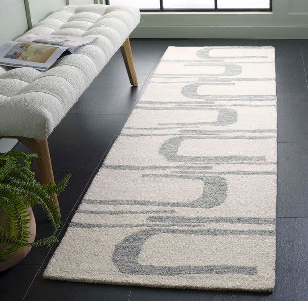 Safavieh Ebony Hand-tufted Area Rug - Elegant Indian Craftsmanship Blending Comfort And Timeless Style Ivory ,Blue 80% Wool 20% Cotton Ebn951m-6