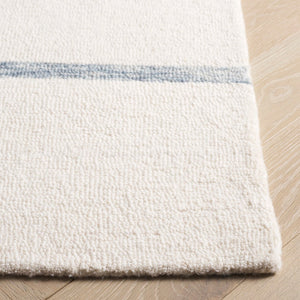 Safavieh Ebony Hand-tufted Area Rug - Elegant Indian Craftsmanship Blending Comfort And Timeless Style Ivory ,Blue 80% Wool 20% Cotton Ebn951m-6