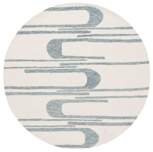 Safavieh Ebony Handcrafted Runner Area Rug - Luxurious Wool And Cotton Blend For Elegant Home Décor Ivory ,Blue 80% Wool 20% Cotton Ebn951m-6r