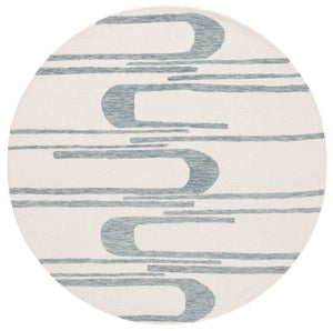 Safavieh Ebony Hand-tufted Area Rug - Elegant Indian Craftsmanship Blending Comfort And Timeless Style Ivory ,Blue 80% Wool 20% Cotton Ebn951m-6