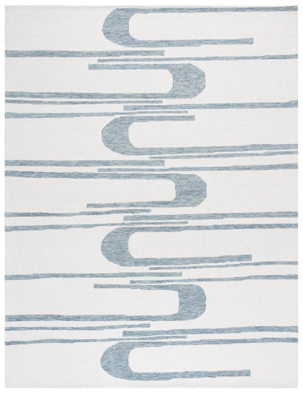 Safavieh Ebony Hand-tufted Area Rug - Elegant Indian Craftsmanship Blending Comfort And Timeless Style Ivory ,Blue 80% Wool 20% Cotton Ebn951m-6