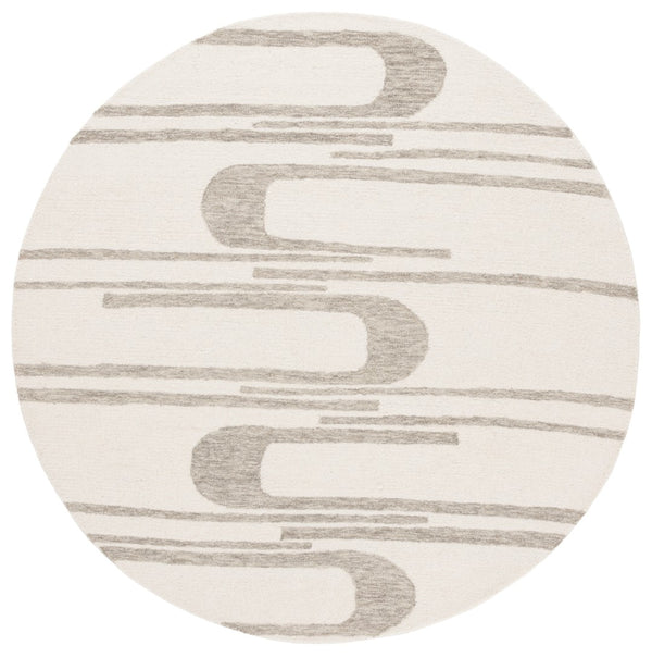 Safavieh Ebony Hand-tufted Area Rug - Elegant Indian Craftsmanship Blending Comfort And Timeless Style Ivory ,Green 80% Wool 20% Cotton Ebn951y-6