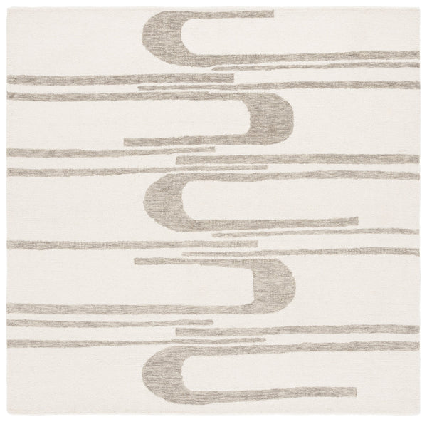 Safavieh Ebony Handcrafted Runner Area Rug - Luxurious Wool And Cotton Blend For Elegant Home Décor Ivory ,Green 80% Wool 20% Cotton Ebn951y-6sq