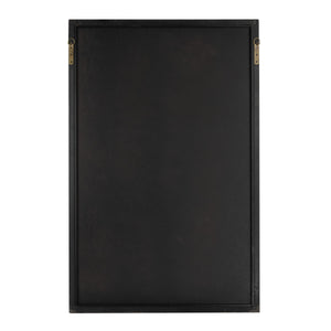 Rowena Interiors Geometric Art Deco Wood Frame Rectangular Wall Mirror with Angular Layered Detail Gold EC1569