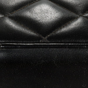 Rowena Interiors Diamond-Stitched Genuine Leather Upholstered Bench with Solid Mango Wood Legs for Entryway Black EC1657
