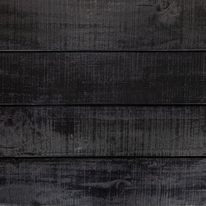 Rowena Interiors Reclaimed Pine Trestle Dining Table Seats Eight with Satin Black Farmhouse Finish EC1691