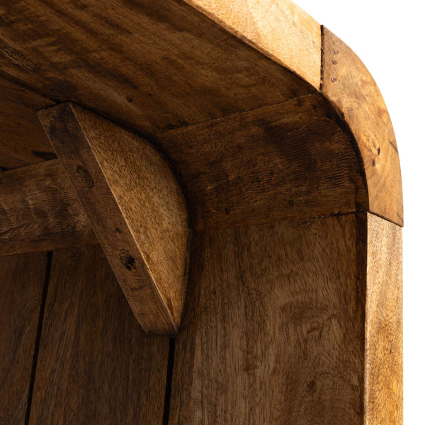 Rowena Interiors Waterfall Edge Solid Mango Wood Coffee Table Sculptural Grain Living Room Accent Natural EC1718