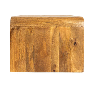 Rowena Interiors Waterfall Edge Solid Mango Wood Coffee Table Sculptural Grain Living Room Accent Natural EC1718