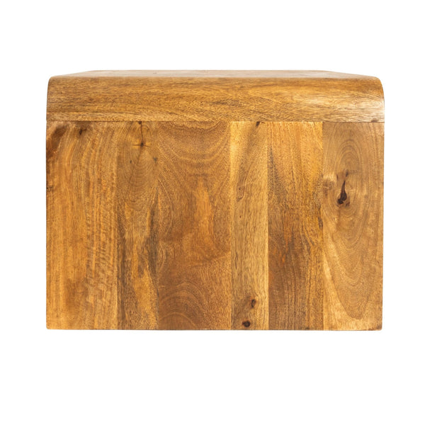 Rowena Interiors Waterfall Edge Solid Mango Wood Coffee Table Sculptural Grain Living Room Accent Natural EC1718