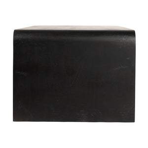 Rowena Interiors Waterfall Edge Solid Mango Wood Coffee Table Sculptural Grain Living Room Accent Black EC1721