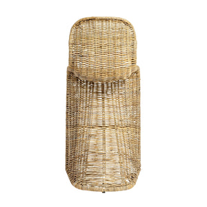 Rowena Interiors Woven Rattan Barstool with S-Curve Metal Frame for Coastal or Farmhouse Kitchens Natural EC1771