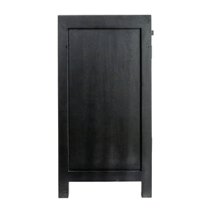 Rowena Interiors Mango Wood Cane Panel Storage Cabinet Bohemian Accent Piece for Living or Dining Rooms EC1818