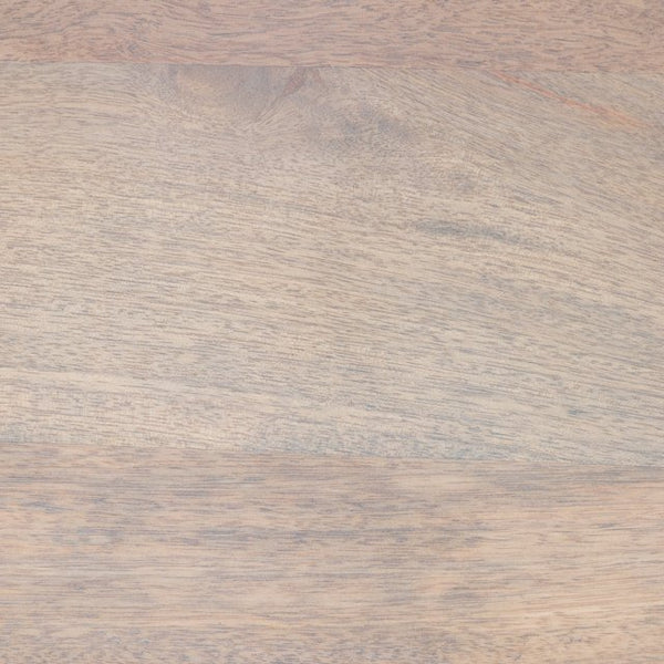Rowena Interiors Fluted Mango Wood Oval Coffee Table with Double Pedestal Base for Modern Living Natural EC1845MC