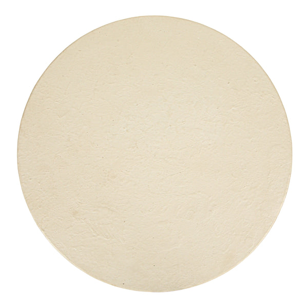 Rowena Interiors Tapered Pedestal Side Table Matte Cream Magnesium Oxide Sculptural Indoor Outdoor Accent EC1912