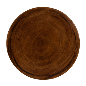 Rowena Interiors Paulownia Wood Sculptural Hourglass Coffee Table with Walnut Finish for Modern Living EC1919