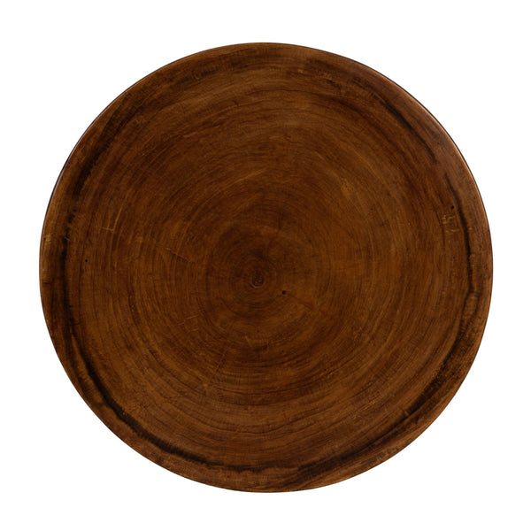 Rowena Interiors Paulownia Wood Sculptural Hourglass Coffee Table with Walnut Finish for Modern Living EC1919