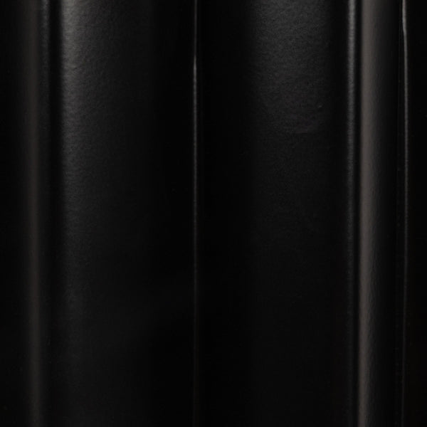 Rowena Interiors Pleated Column Metal Round Side Table Matte Black Industrial Living Room Accent EC1930