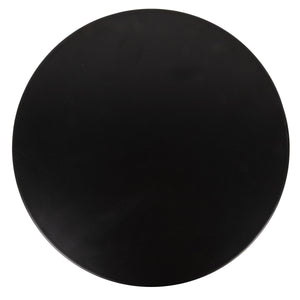 Rowena Interiors Pleated Column Metal Round Side Table Matte Black Industrial Living Room Accent EC1930