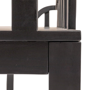 Rowena Interiors Mango Wood Solid Hardwood Entryway Bench Low Profile Farmhouse Bedroom Accent Black EC1938