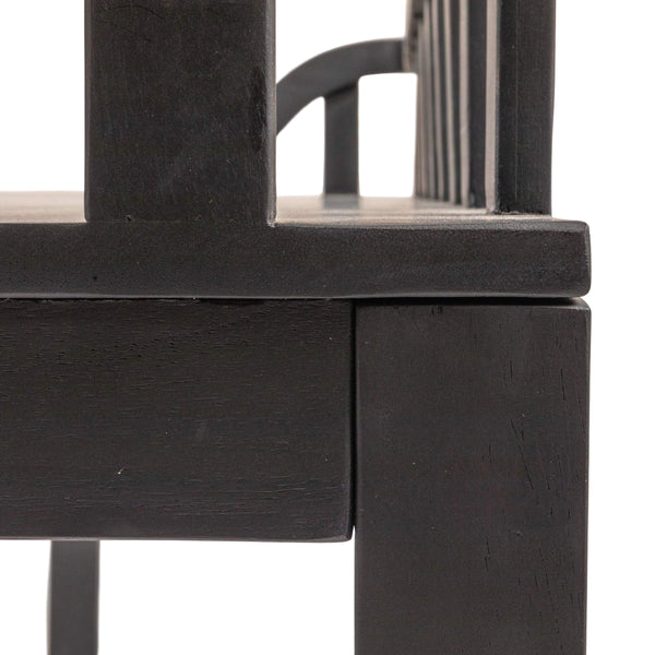 Rowena Interiors Mango Wood Solid Hardwood Entryway Bench Low Profile Farmhouse Bedroom Accent Black EC1938