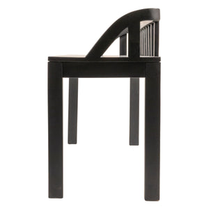 Rowena Interiors Mango Wood Solid Hardwood Entryway Bench Low Profile Farmhouse Bedroom Accent Black EC1938