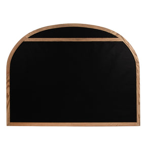 Rowena Interiors Solid Oak Arched King Headboard with Linen Upholstery for Modern Farmhouse Bedrooms EC1955