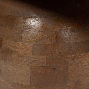Rowena Interiors Round Solid Mango Wood Coffee Table Sculptural Ball Joint Base Farmhouse Living Room EC1994MC
