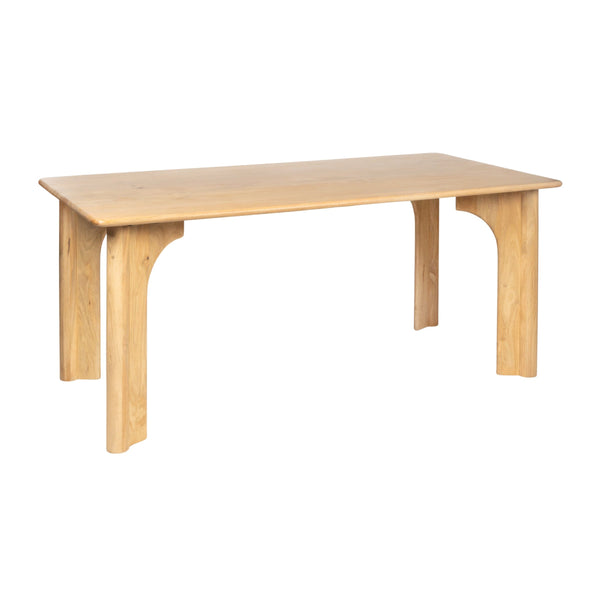 Rowena Interiors Rectangular Solid Mango Wood Dining Table Sculptural Arched Base Seats Six Adults EC1999