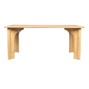 Rowena Interiors Rectangular Solid Mango Wood Dining Table Sculptural Arched Base Seats Six Adults EC1999