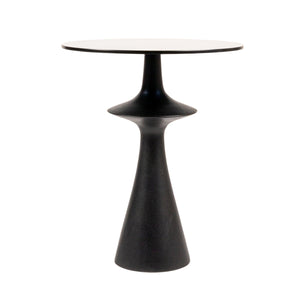 Rowena Interiors Round Mango Wood and Tinted Glass Accent Table for Modern Eclectic Living Spaces Brown EC2025MC
