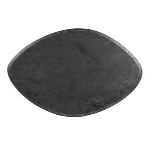 Rowena Interiors Asymmetrical Solid Mango Wood Coffee Table with Sculptural Conical Base for Living Rooms Black EC2026MC