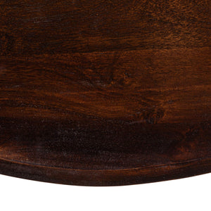 Rowena Interiors Asymmetrical Solid Mango Wood Coffee Table with Sculptural Conical Base for Living Rooms Walnut Finish EC2027MC