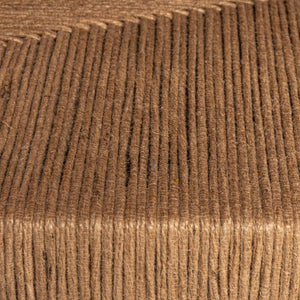 Rowena Interiors Rectangular Acacia and Handwoven Jute Coffee Table for Boho Farmhouse Living Rooms EC2037