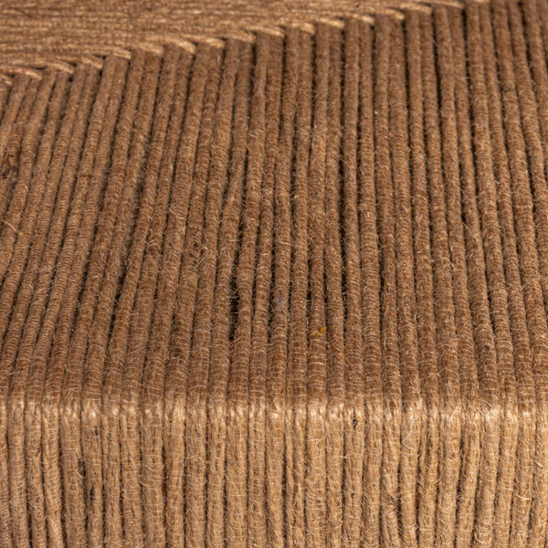 Rowena Interiors Rectangular Acacia and Handwoven Jute Coffee Table for Boho Farmhouse Living Rooms EC2037