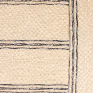 Rowena Interiors Rectangular Ticking Stripe Cotton Upholstered Bench with Solid Acacia Wood Base EC2040