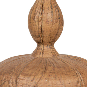 Rowena Interiors 16.75 Inch Resin Turned Base Table Lamp with Pleated Linen Shade for Warm Ambient Glow EC2049