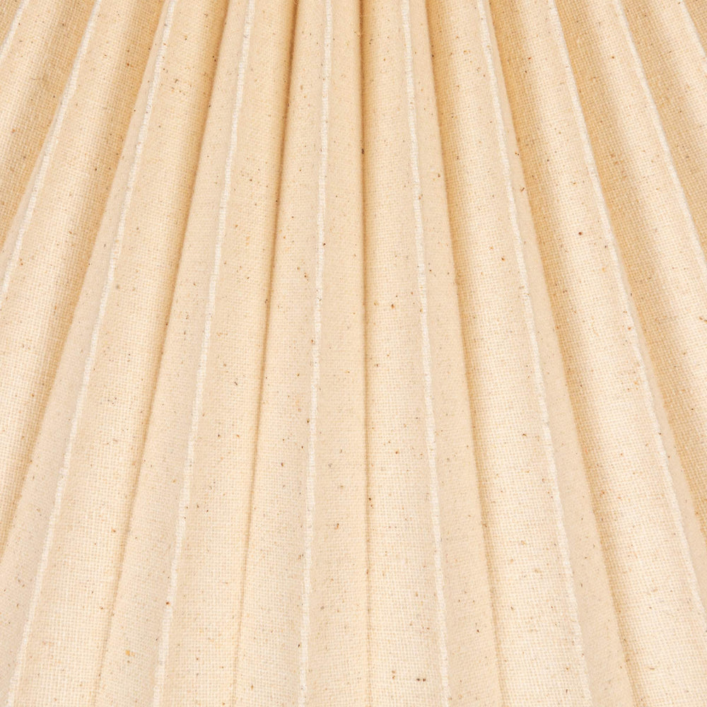 Rowena Interiors 16.5 Inch Stoneware Table Lamp Terracotta Stripe Artisan Base with Pleated Linen Shade EC2055