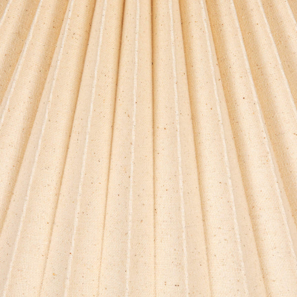 Rowena Interiors 16.5 Inch Stoneware Table Lamp Terracotta Stripe Artisan Base with Pleated Linen Shade EC2055