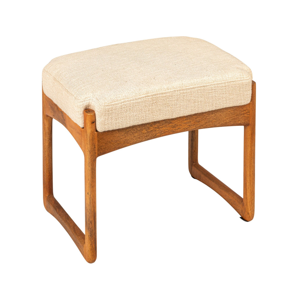 Rowena Interiors Rectangular Mango Wood Boucle Upholstered Bench for Bedroom Entryway or Living Room EC2059