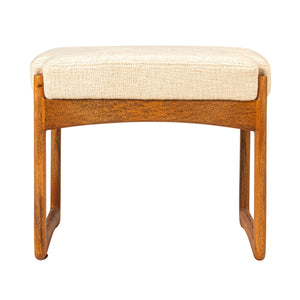 Rowena Interiors Rectangular Mango Wood Boucle Upholstered Bench for Bedroom Entryway or Living Room EC2059