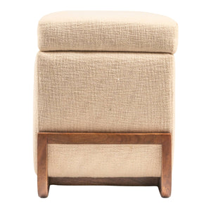 Rowena Interiors Rectangular Mango Wood Lift Top Storage Bench with Boucle Seat for Entryway or Bedroom EC2060