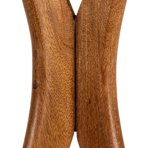 Rowena Interiors Round Marble Top Mango Wood Pedestal Accent Table for Living Room or Bedroom Walnut Finish EC2065