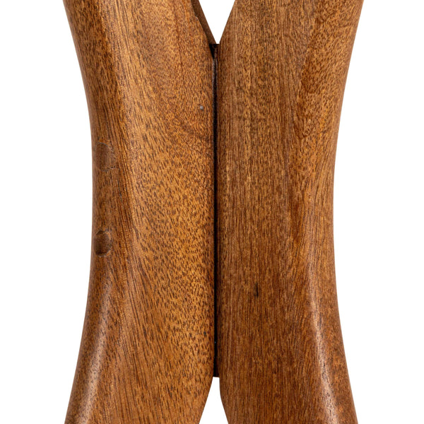 Rowena Interiors Round Marble Top Mango Wood Pedestal Accent Table for Living Room or Bedroom Walnut Finish EC2065