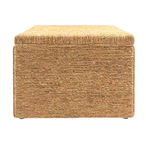 Rowena Interiors Woven Water Hyacinth Acacia Frame Coffee Table Handcrafted Organic Bohemian Living Room EC2068