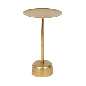 Rowena Interiors Metal Martini Silhouette Cast Aluminum Accent Table Glam Living Room Pedestal Gold EC2081