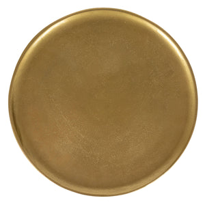 Rowena Interiors Metal Martini Silhouette Cast Aluminum Accent Table Glam Living Room Pedestal Gold EC2081