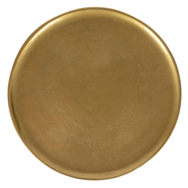 Rowena Interiors Metal Martini Silhouette Cast Aluminum Accent Table Glam Living Room Pedestal Gold EC2081