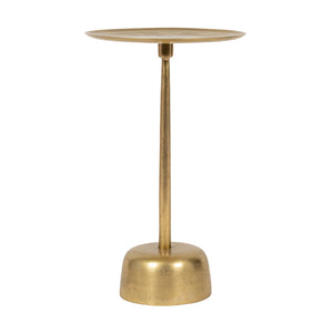 Rowena Interiors Metal Martini Silhouette Cast Aluminum Accent Table Glam Living Room Pedestal Gold EC2081